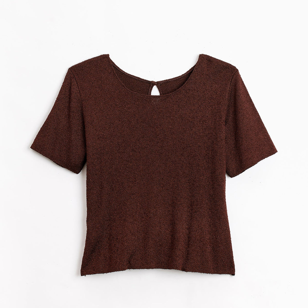 BROWN SHORT SLEEVE TOP | SIZE MEDIUM