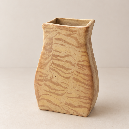 Annie Raysse ceramic vase with organic surface pattern