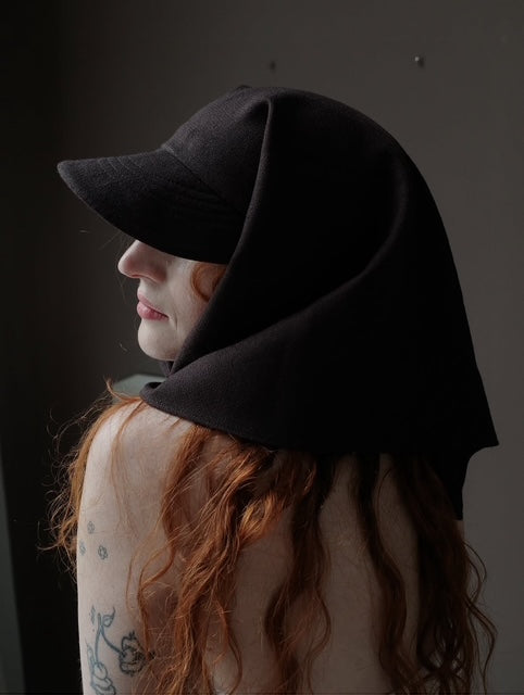 HIGH DIVE Brown Wool EDIE Cap - side view