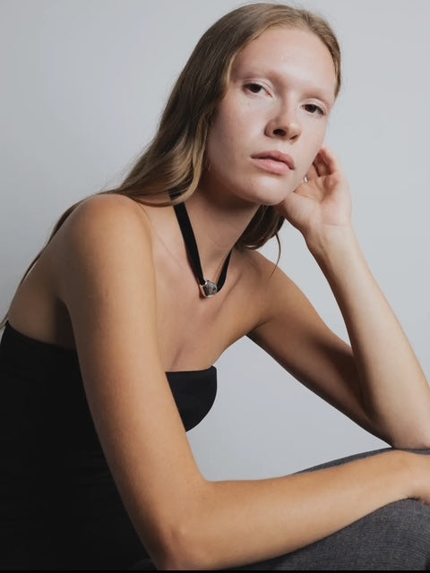 BEAN PENDANT on VELVET CORD by WOLF CIRCUS