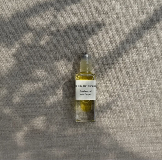 SANDALWOOD, CEDAR + MYRRH PERFUME OIL