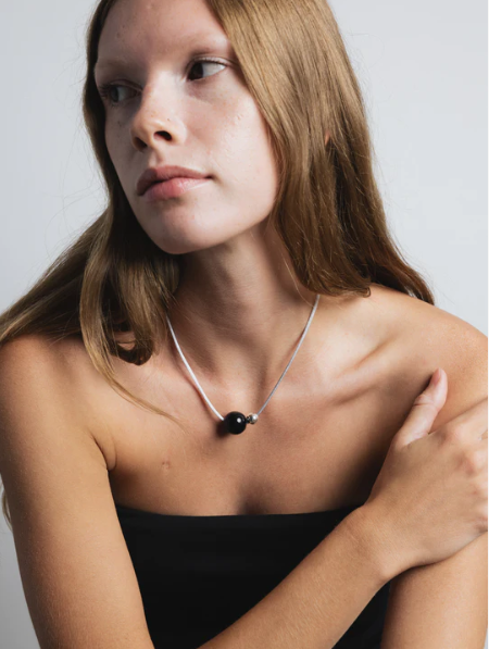 LEIGH NECKLACE in ONYX and STERLING SILVER by WOLF CIRCUS