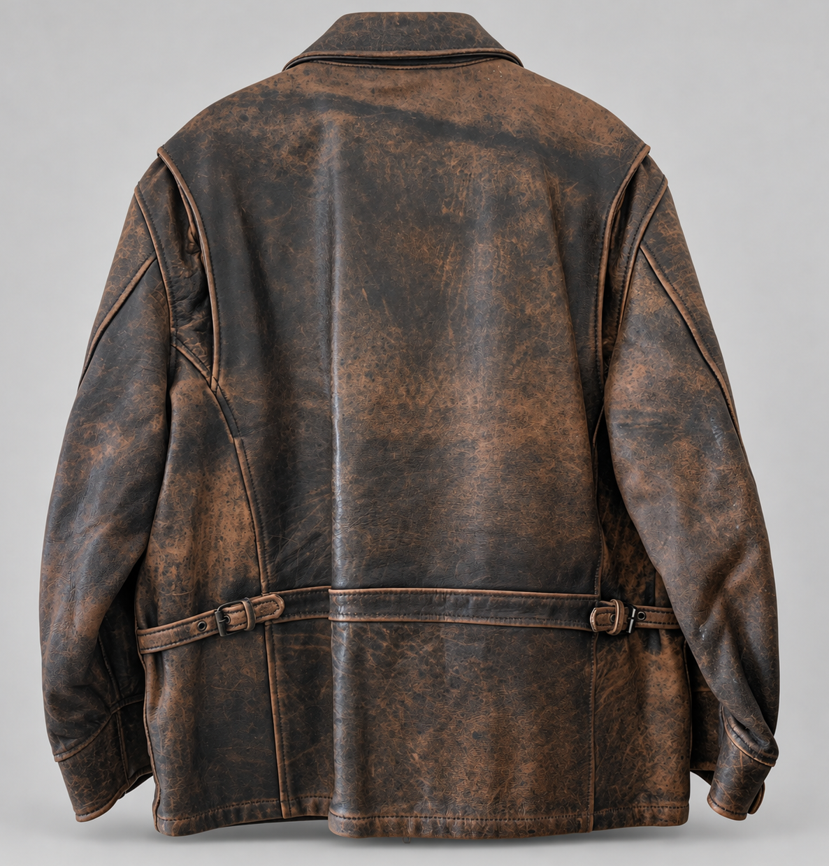 BROWN LEATHER JACKET | SIZE 56 EU